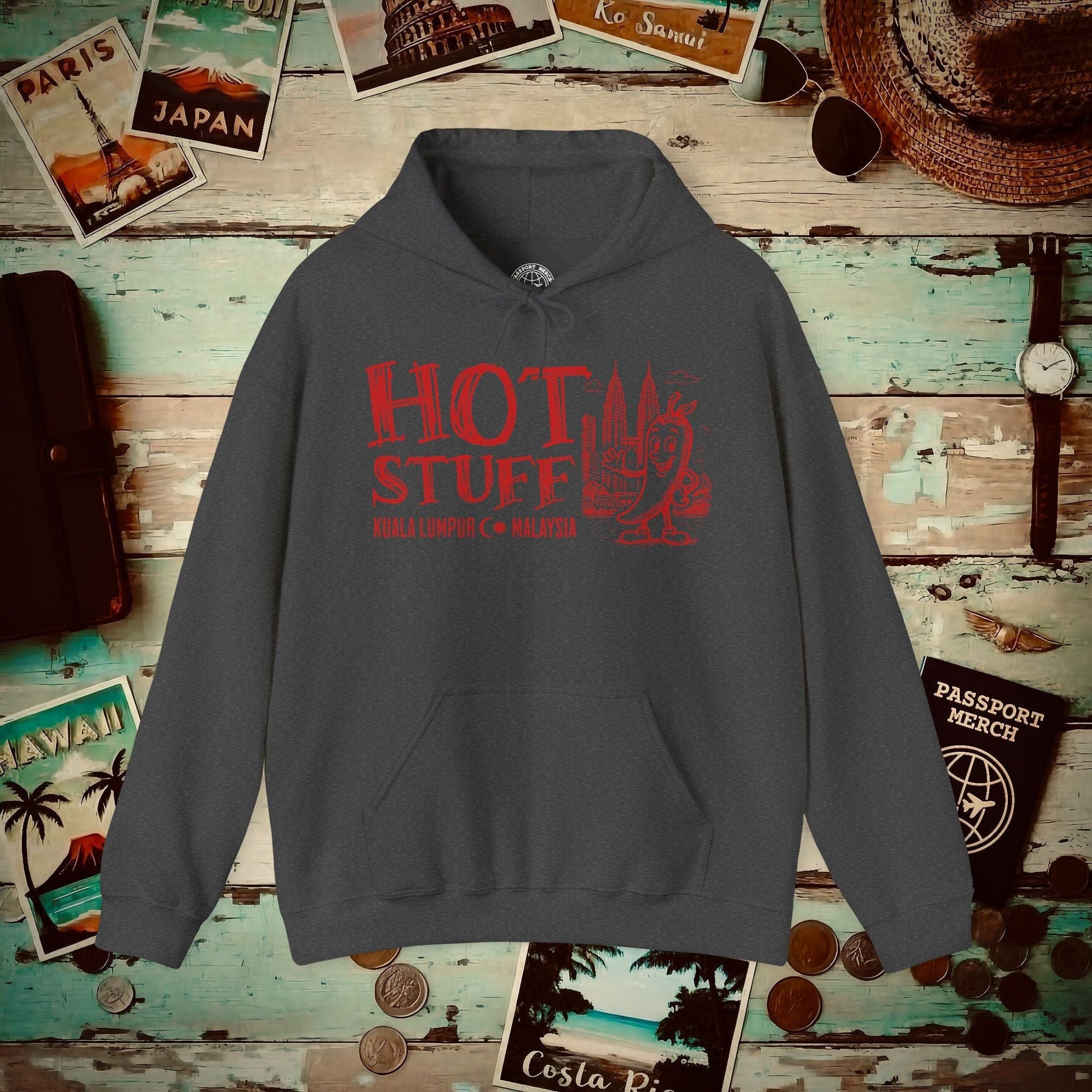 Hot Stuff, Kuala Lumpur, Malaysia Hoodie Dark Heather / S