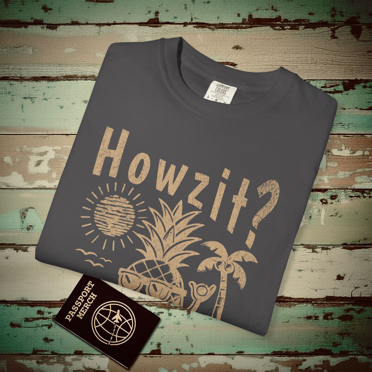 Howzit? Pineapple Shaka, Hawaii Heavy Tee