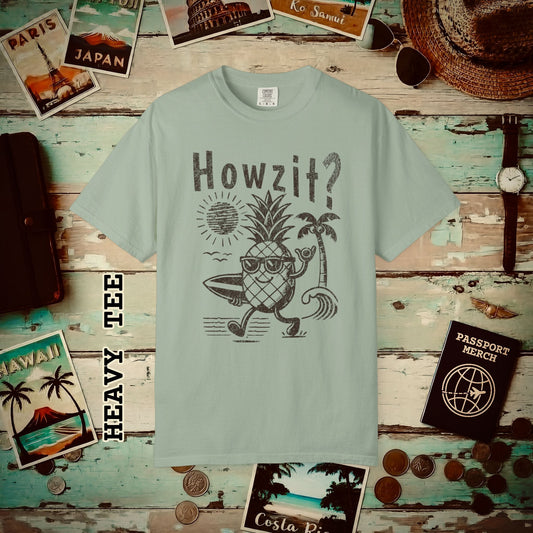 Howzit? Pineapple Shaka, Hawaii Heavy Tee Bay / S