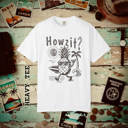 Howzit? Pineapple Shaka, Hawaii Heavy Tee White / S