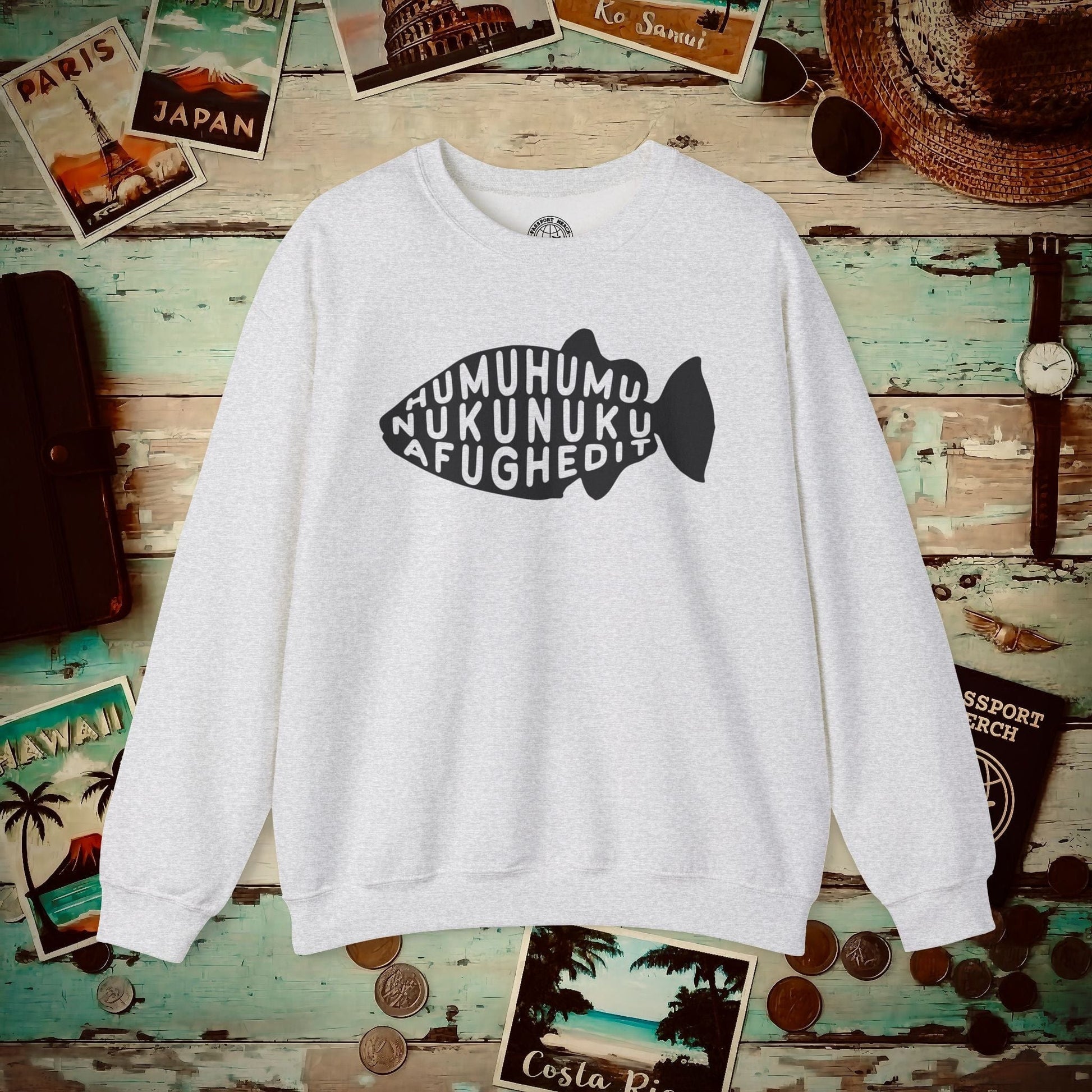 Humuhumu... nukunuku... afughedit, Hawaii Crewneck Ash / S