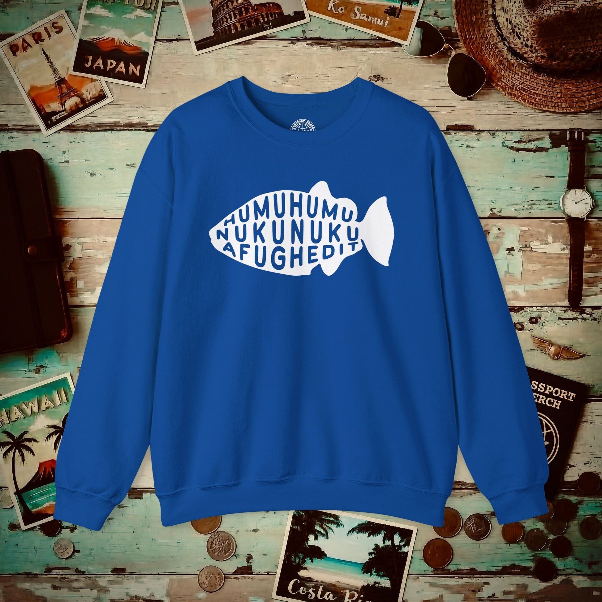 Humuhumu... nukunuku... afughedit, Hawaii Crewneck Royal / S