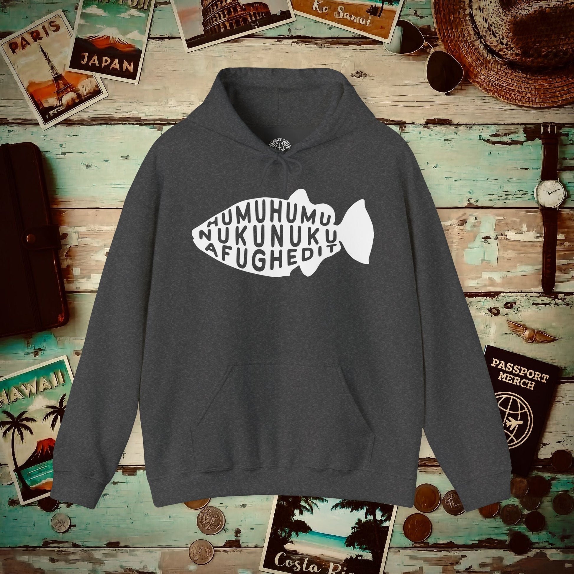 Humuhumu... nukunuku... afughedit, Hawaii Hoodie Dark Heather / S