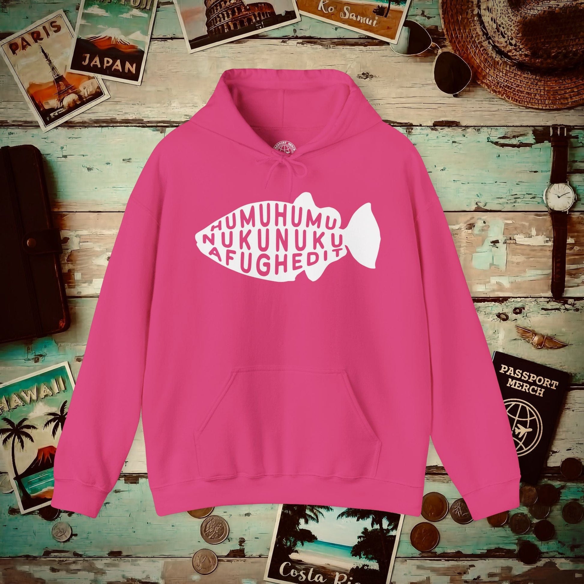 Humuhumu... nukunuku... afughedit, Hawaii Hoodie Heliconia / S