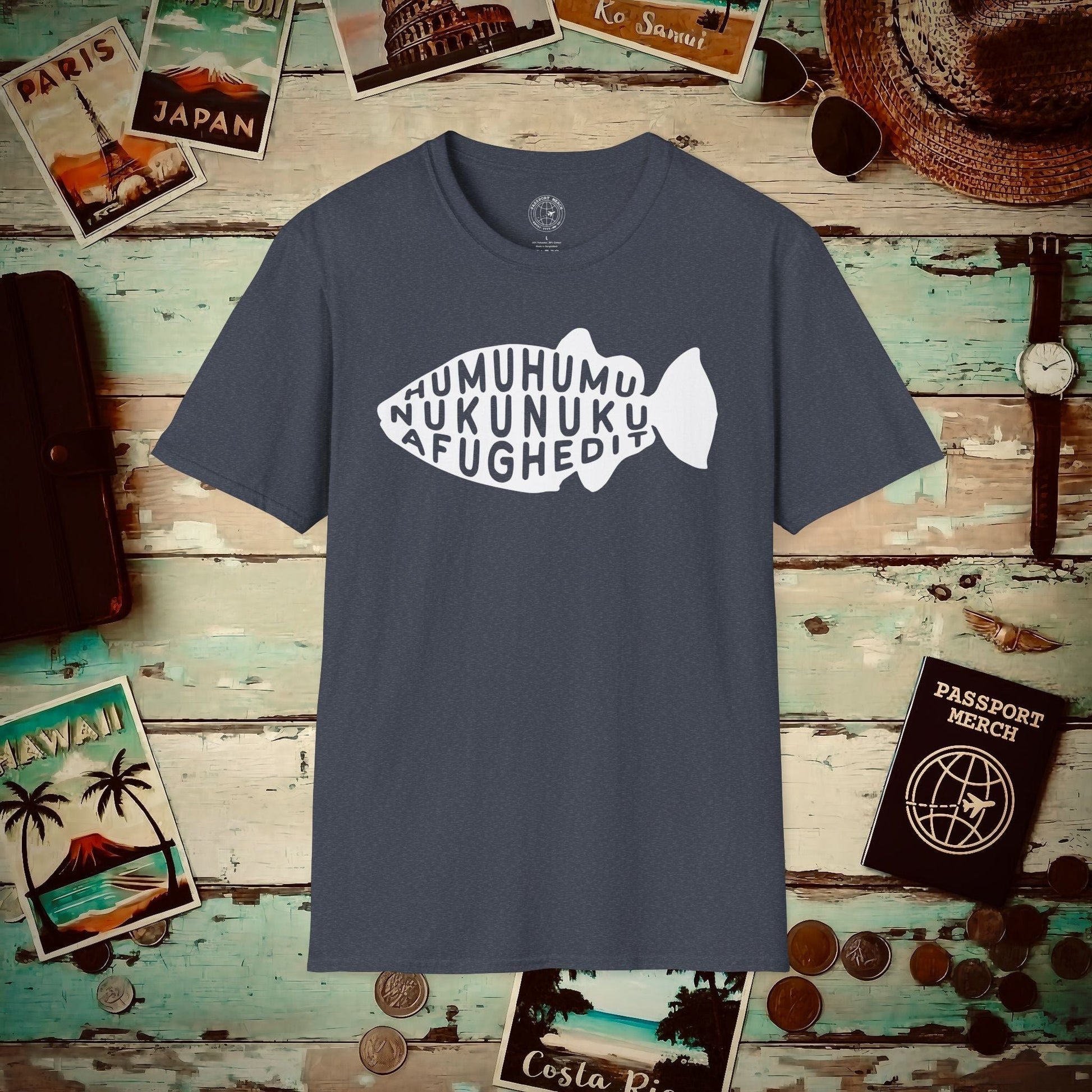 Humuhumu... nukunuku... afughedit, Hawaii T-Shirt Heather Navy / S