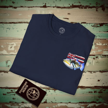 Humuhumunukunukuapua'a, Hawaii, Back Print T-Shirt Navy / S