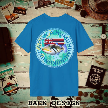 Humuhumunukunukuapua'a, Hawaii, Back Print T-Shirt Sapphire / S