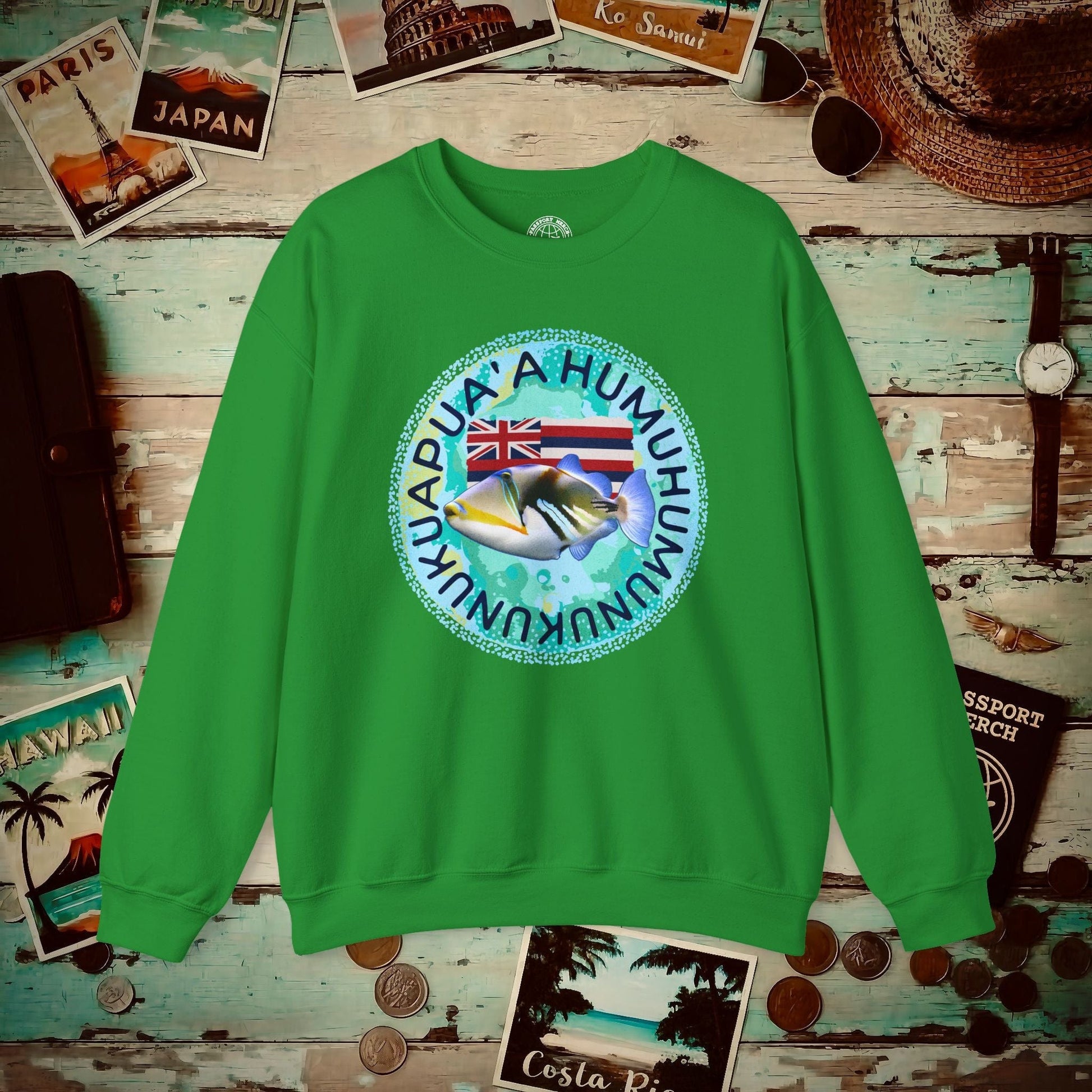 Humuhumunukunukuapua'a, Hawaii Crewneck Irish Green / S