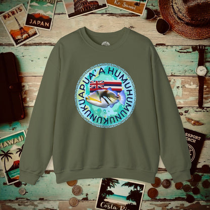 Humuhumunukunukuapua'a, Hawaii Crewneck Military Green / S