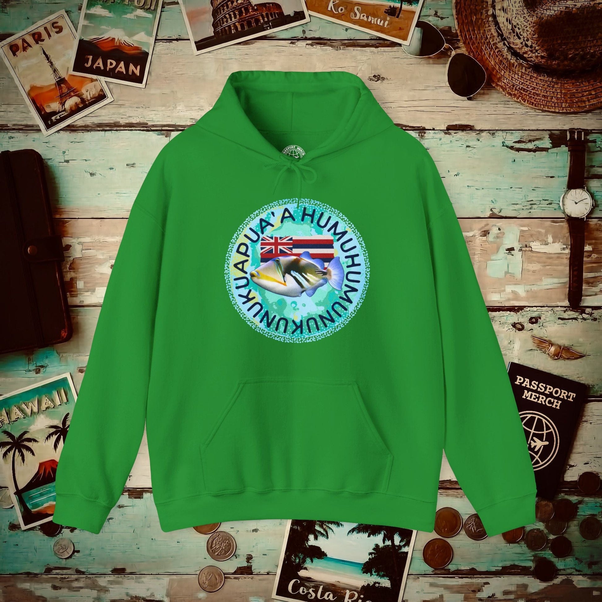 Humuhumunukunukuapua'a, Hawaii Hoodie Irish Green / S