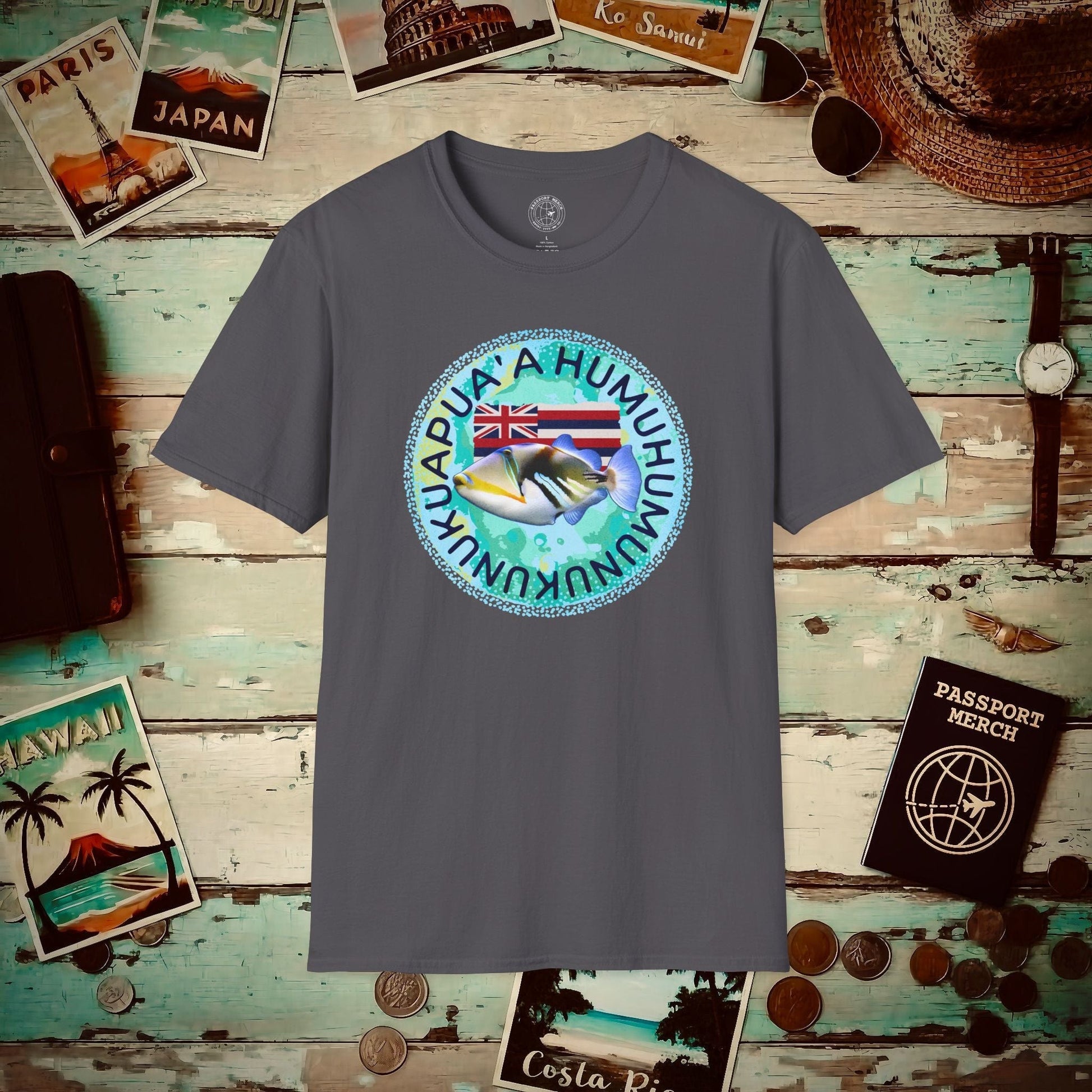 Humuhumunukunukuapua'a, Hawaii T-Shirt Charcoal / S