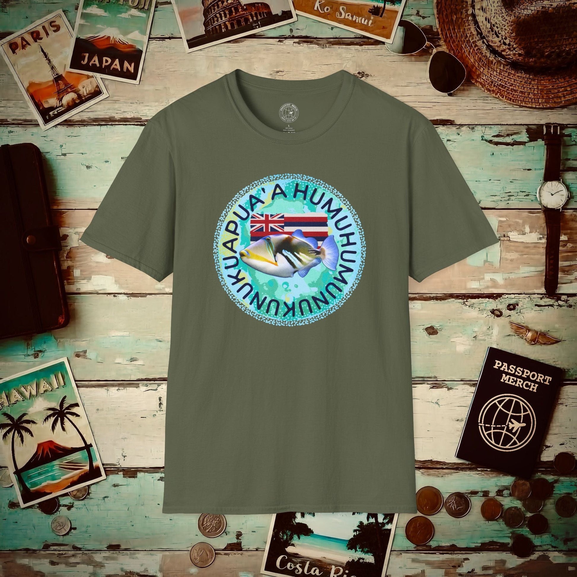 Humuhumunukunukuapua'a, Hawaii T-Shirt Military Green / S