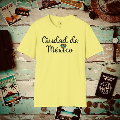 I Heart Mexico City T-Shirt Cornsilk / S