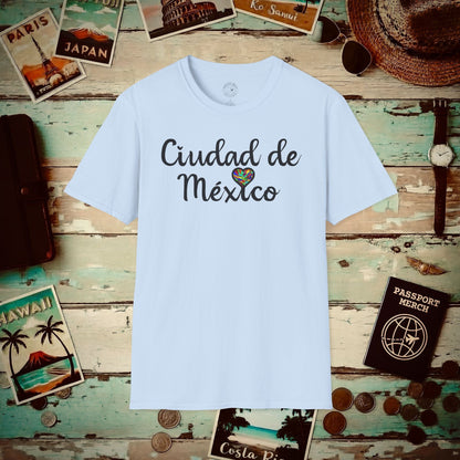 I Heart Mexico City T-Shirt Light Blue / S