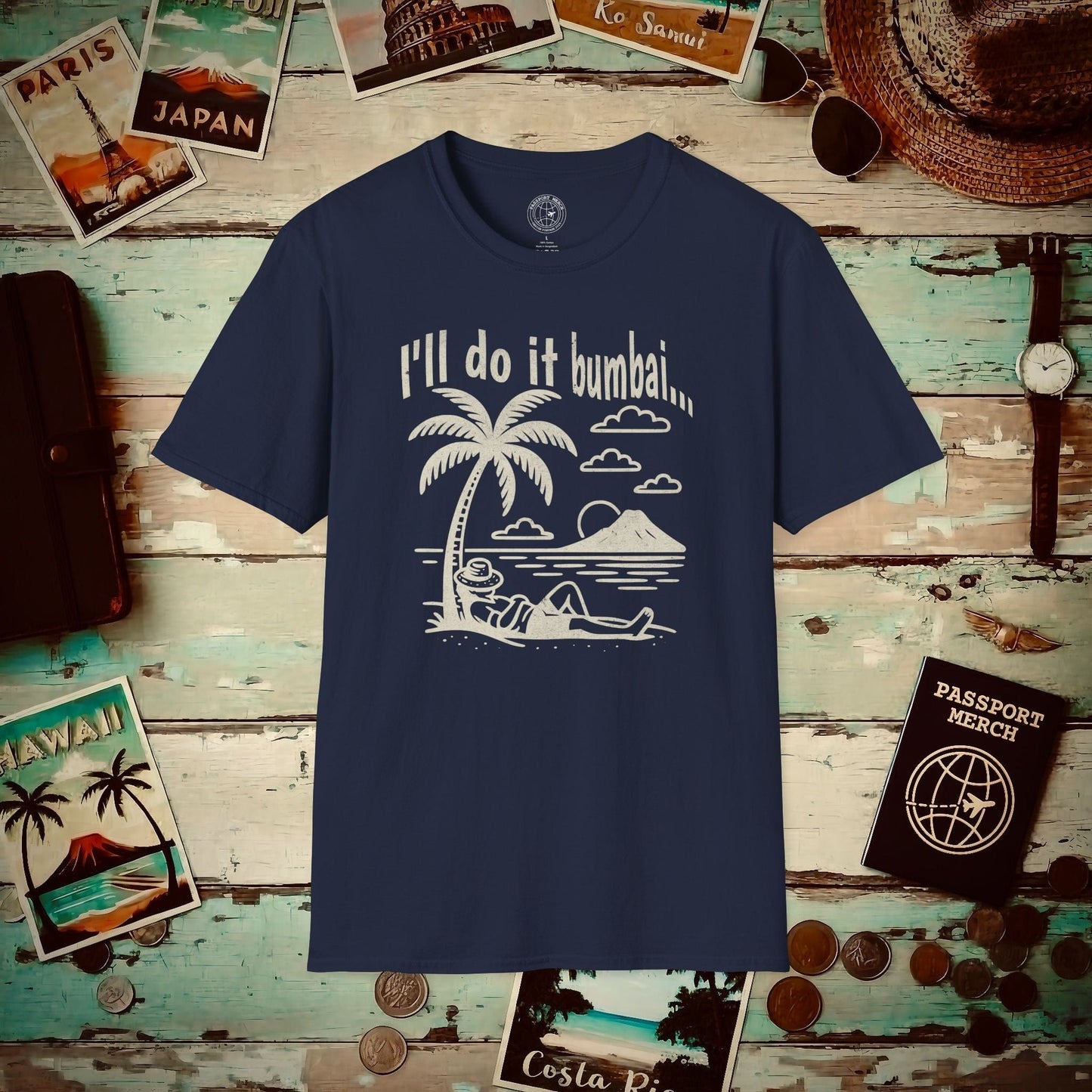I'll do it bumbai, Hawaii T-Shirt Navy / S