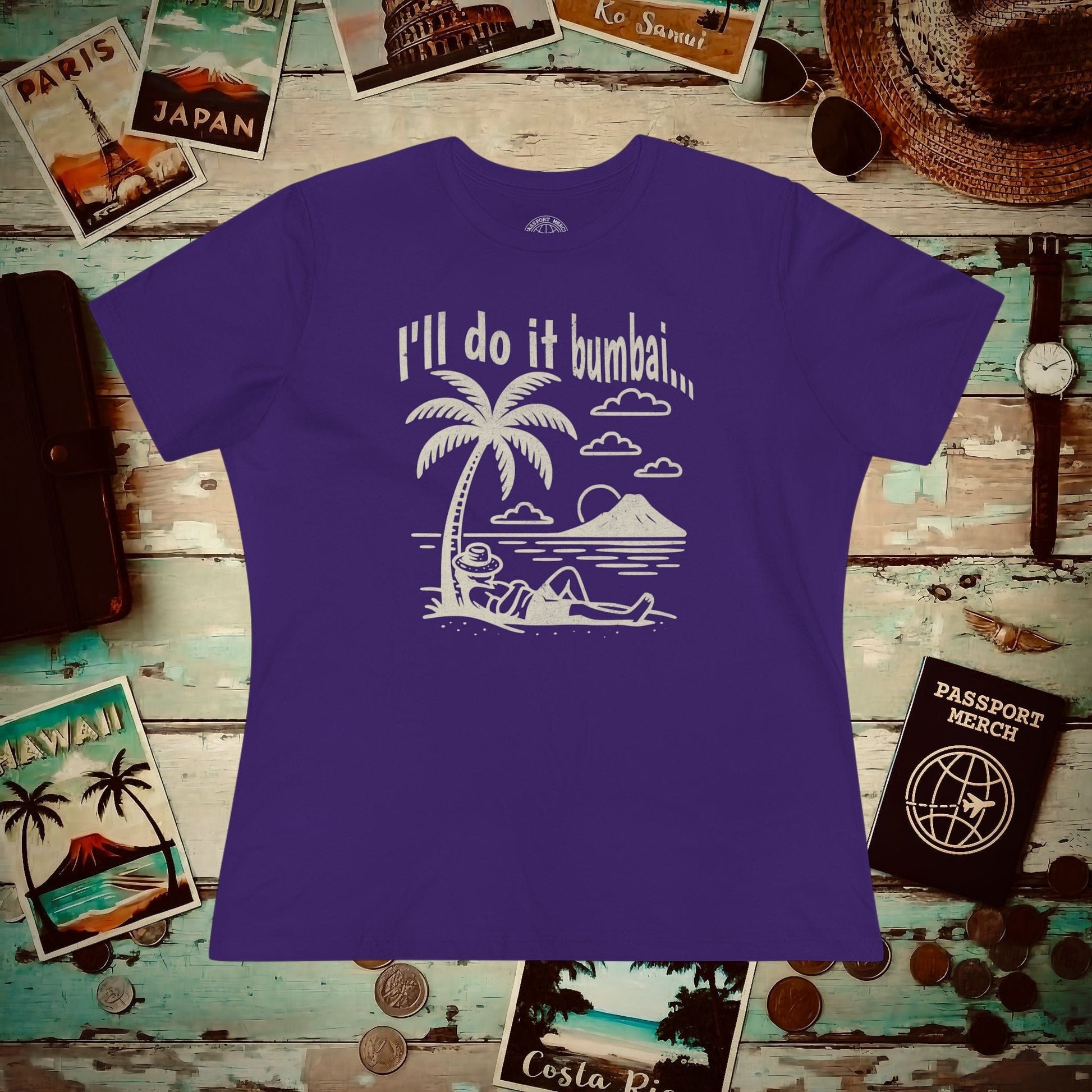 I'll do it bumbai, Hawaii, Womens Fit T-Shirt Team Purple / S