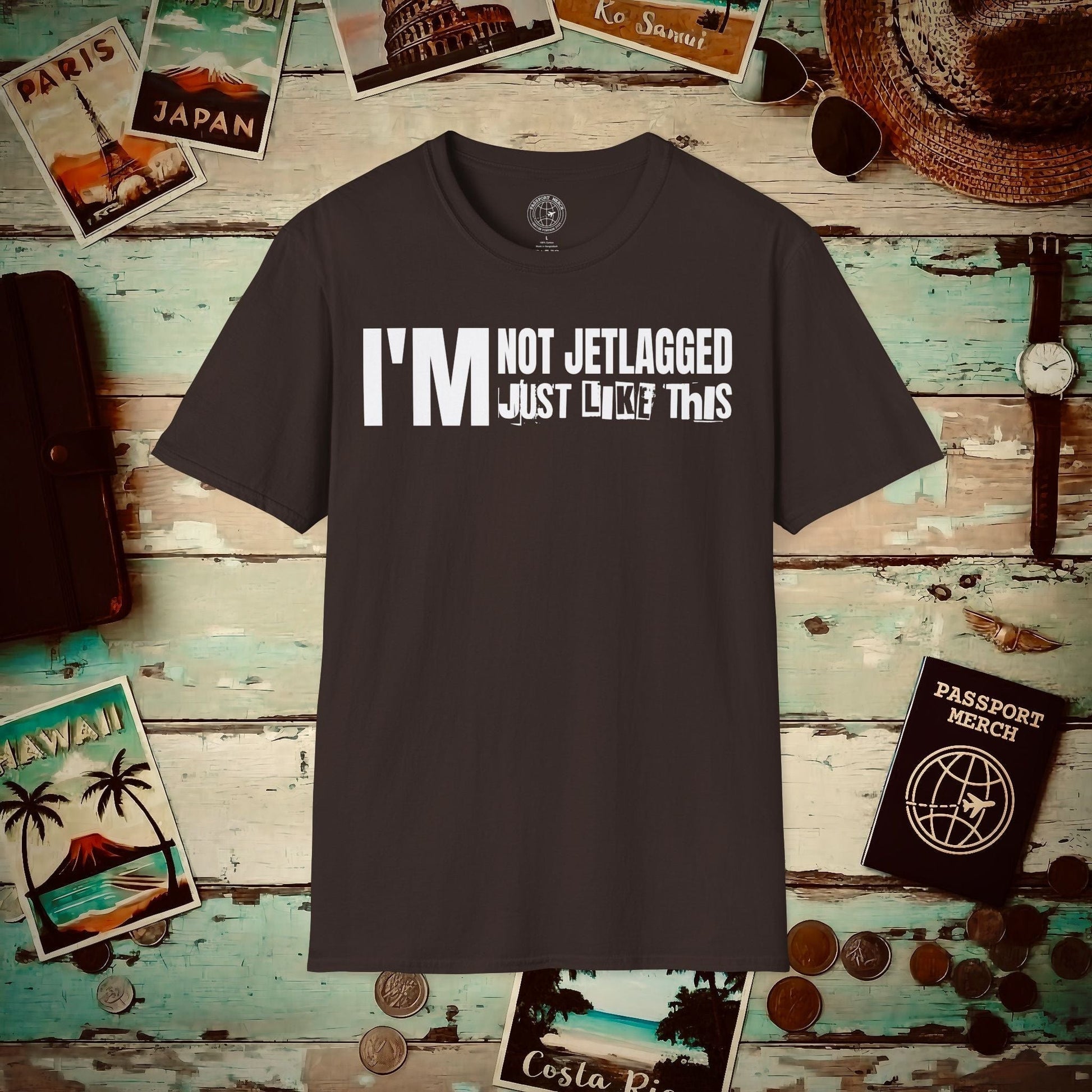 I'm Not Jetlagged T-Shirt Dark Chocolate / S