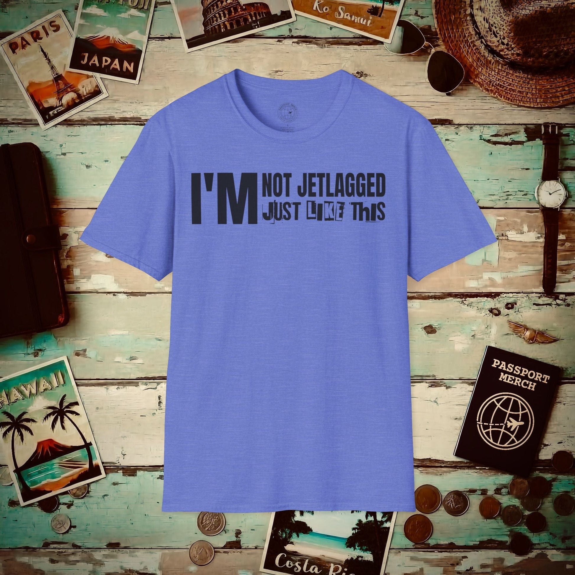 I'm Not Jetlagged T-Shirt Heather Royal / S
