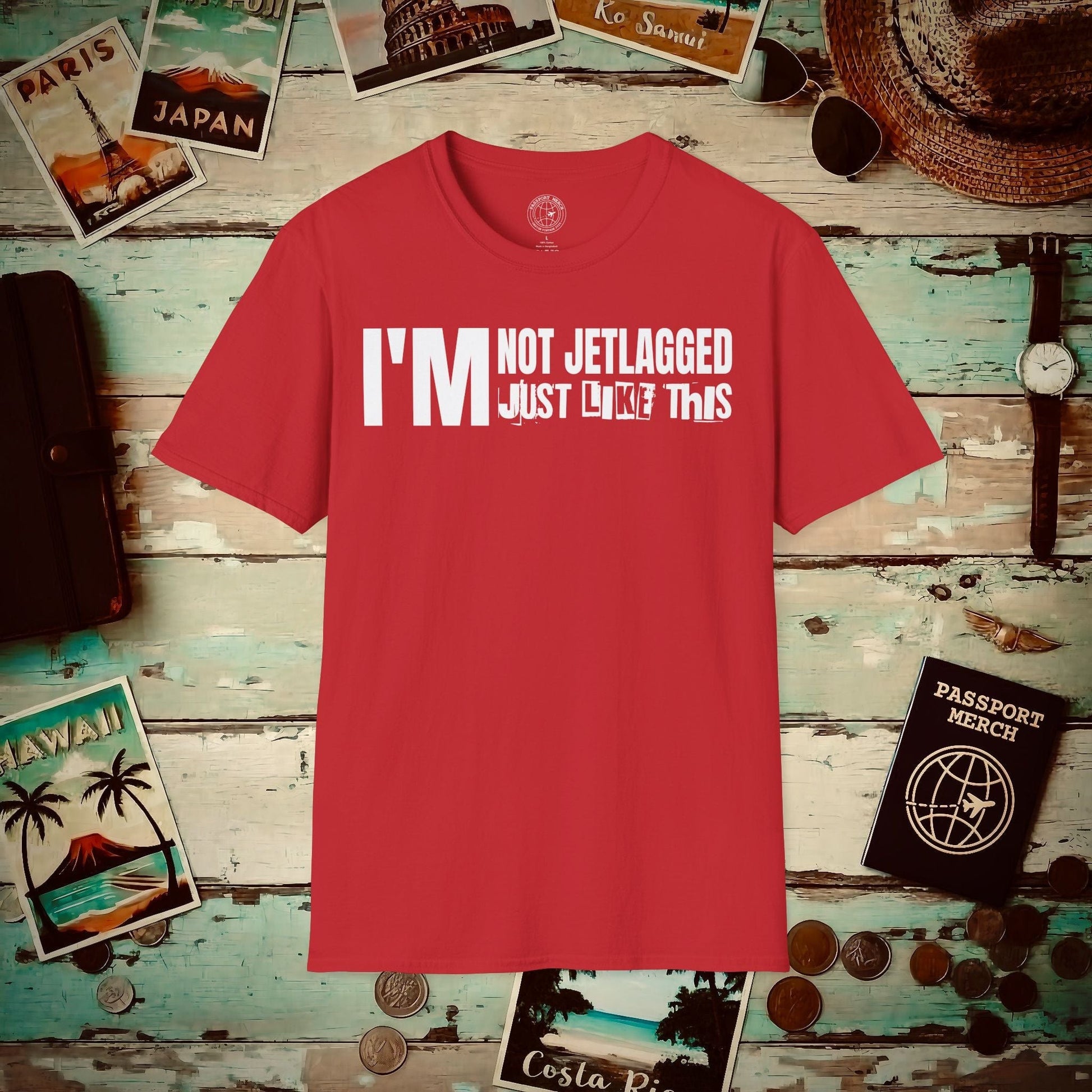 I'm Not Jetlagged T-Shirt Red / S