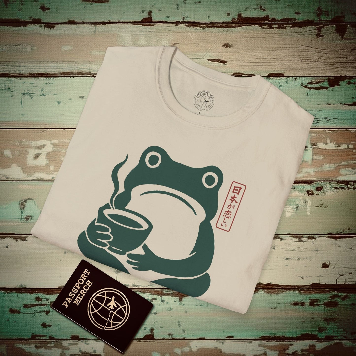 I Miss Japan Frog, Japan T-Shirt Sand / S