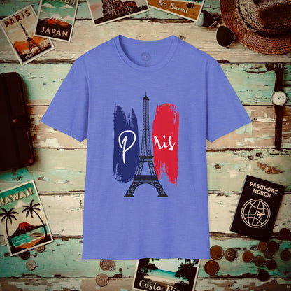 Impressions of Paris France T-Shirt Heather Royal / S