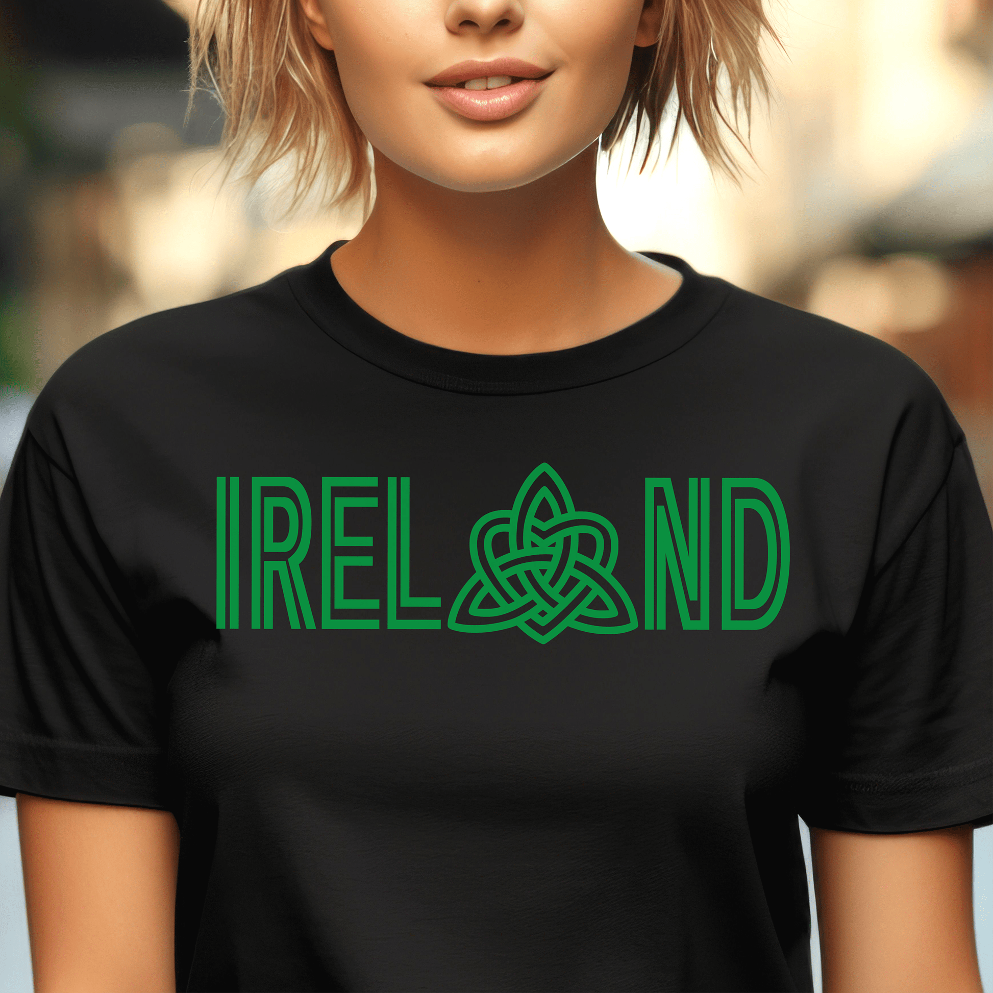 Ireland Celtic Trinity Love Knot T-Shirt Black / S