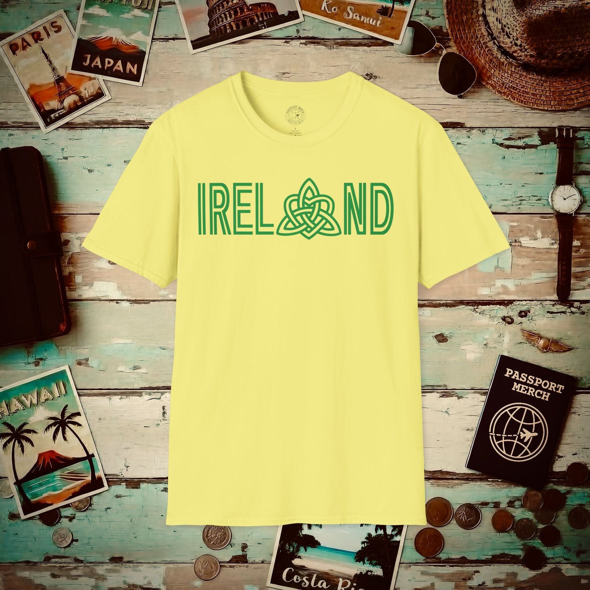 Ireland Celtic Trinity Love Knot T-Shirt Cornsilk / S