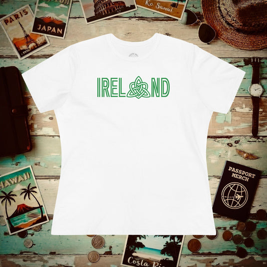 Ireland Celtic Trinity Love Knot, Womens Fit T-Shirt White / S