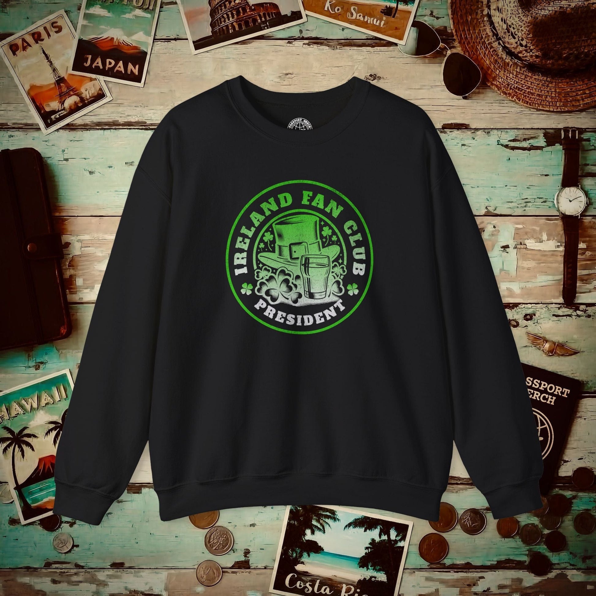 Ireland Fan Club President Crewneck Black / S