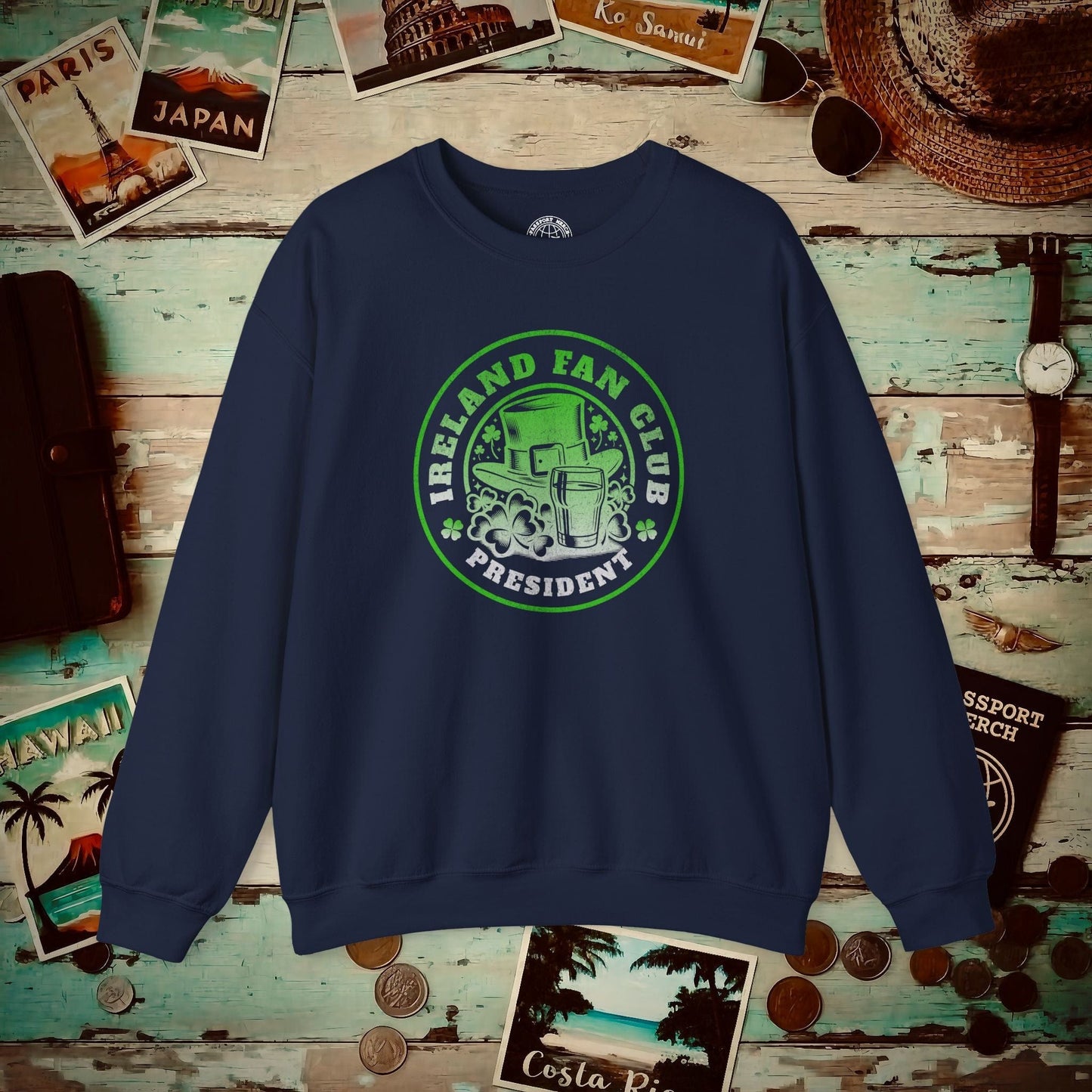 Ireland Fan Club President Crewneck Navy / S
