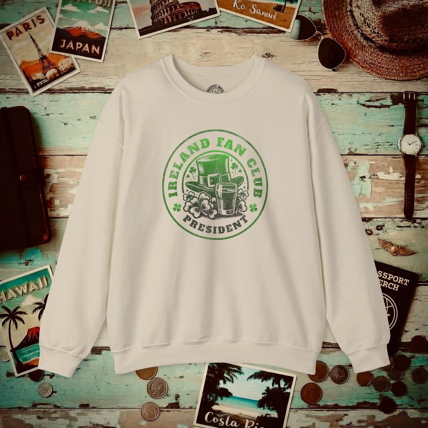 Ireland Fan Club President Crewneck Sand / S