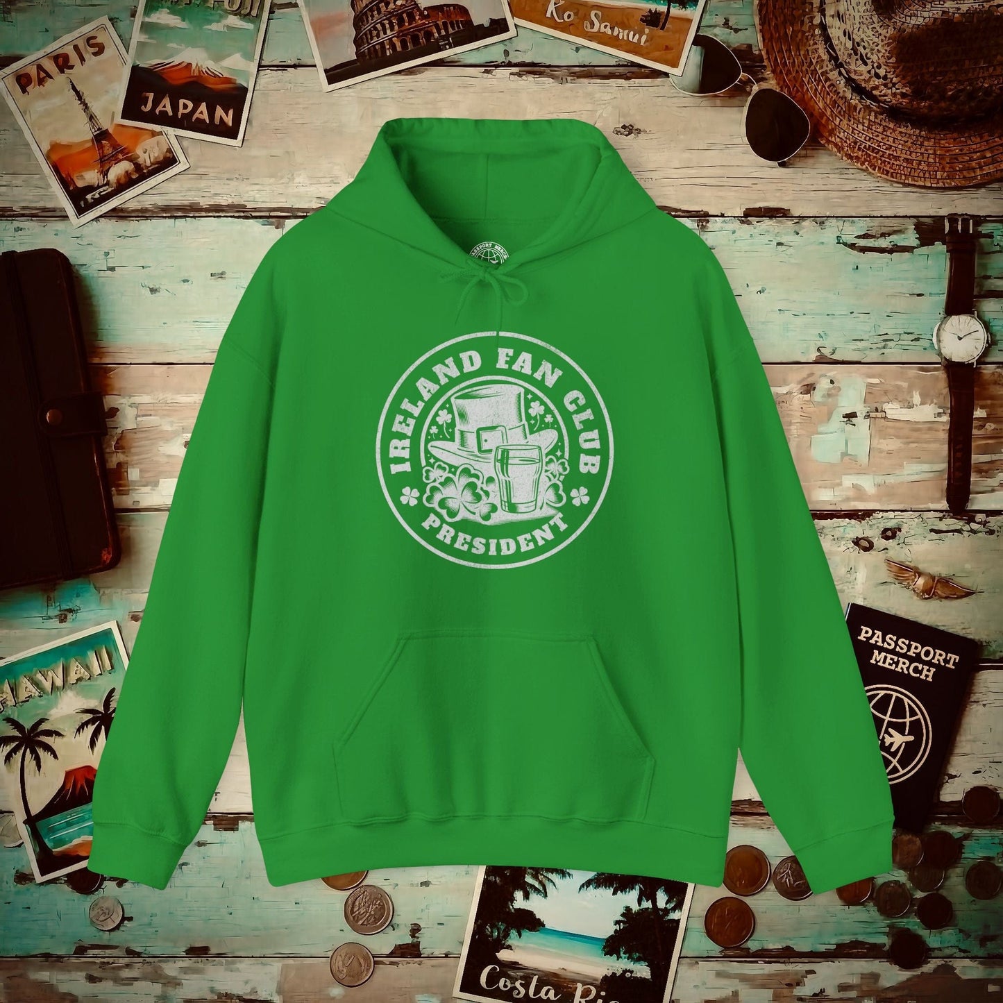 Ireland Fan Club President Hoodie Irish Green / S
