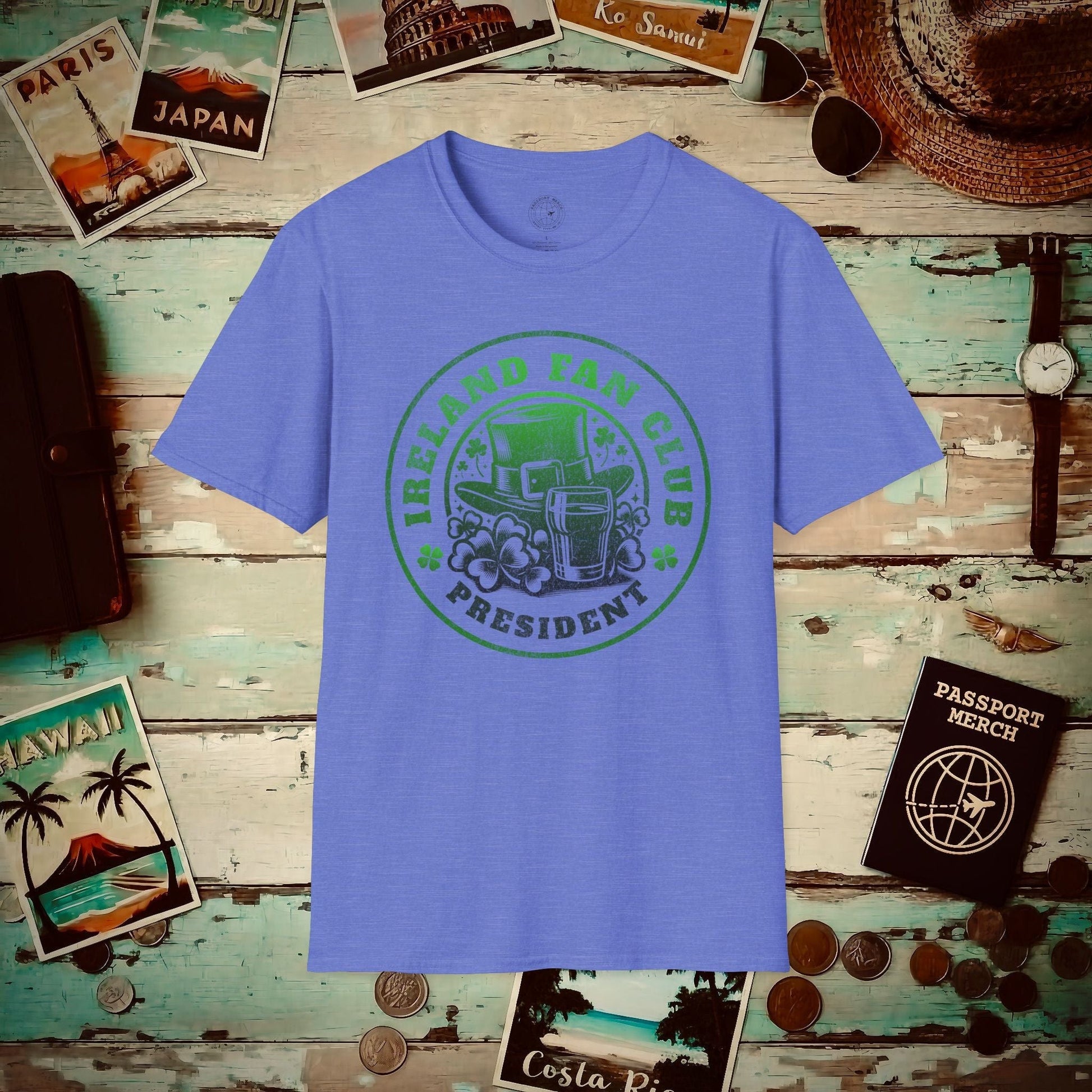 Ireland Fan Club President T-Shirt Heather Royal / S