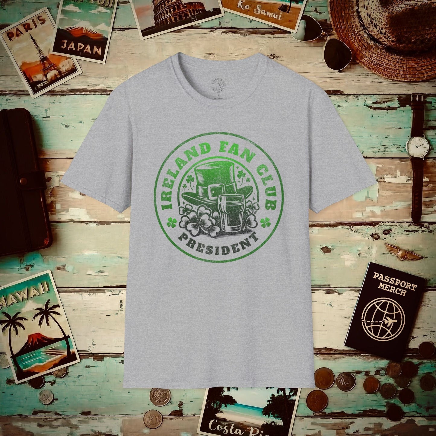 Ireland Fan Club President T-Shirt Sport Grey / S
