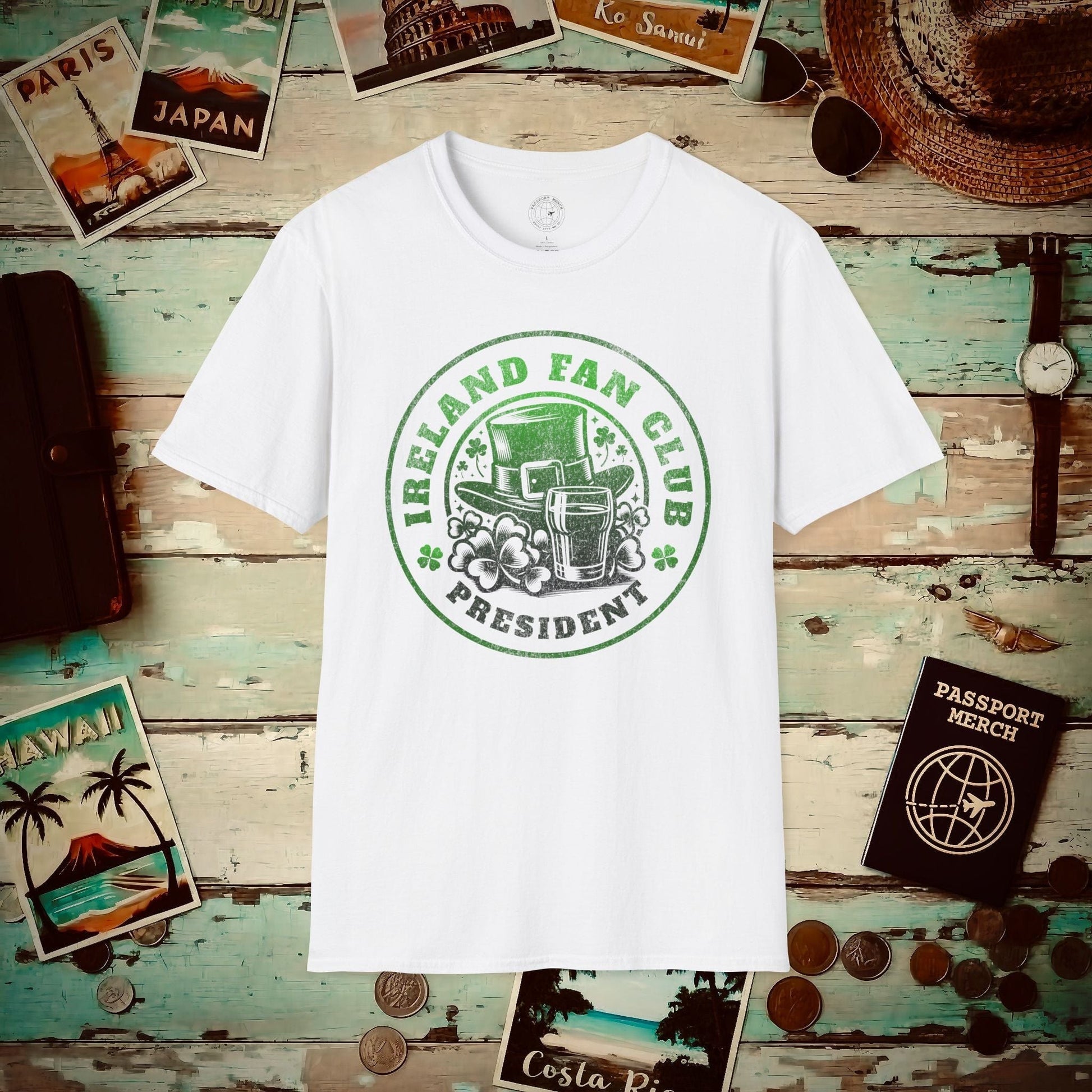 Ireland Fan Club President T-Shirt White / S
