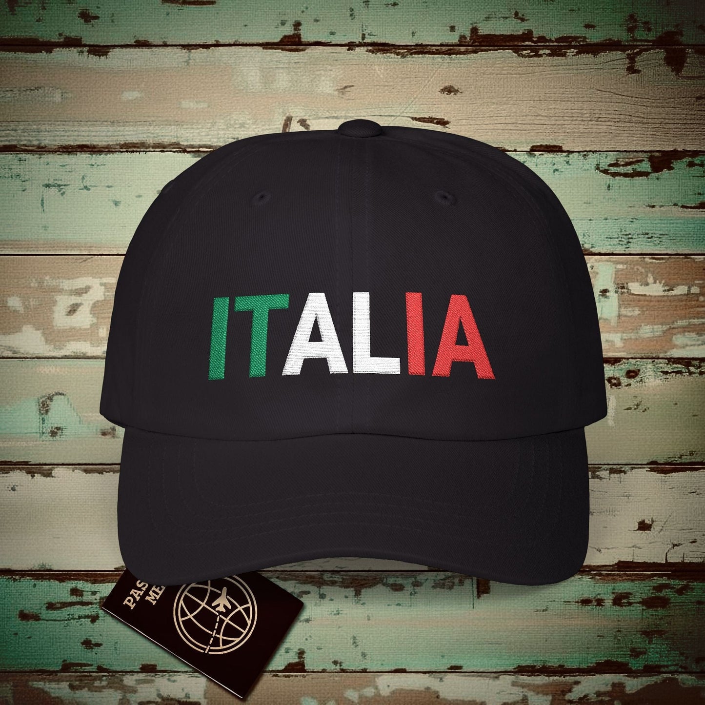 Italia Patriotism Italy Letter Flag Hat Black / One size