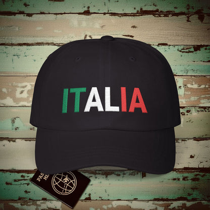 Italia Patriotism Italy Letter Flag Hat Black / One size