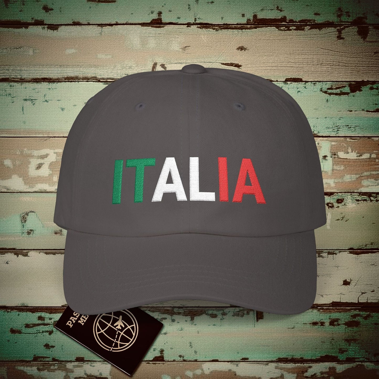 Italia Patriotism Italy Letter Flag Hat Dark Grey / One size