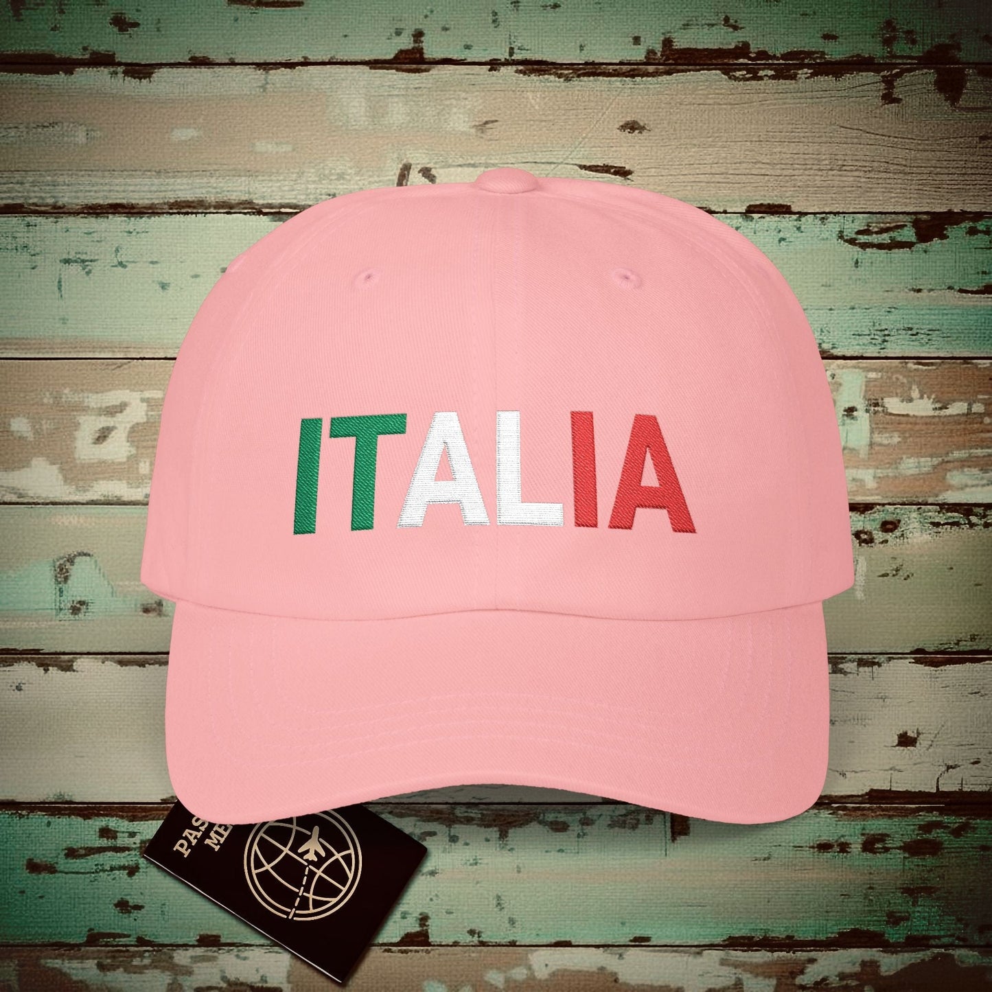 Italia Patriotism Italy Letter Flag Hat Pink / One size