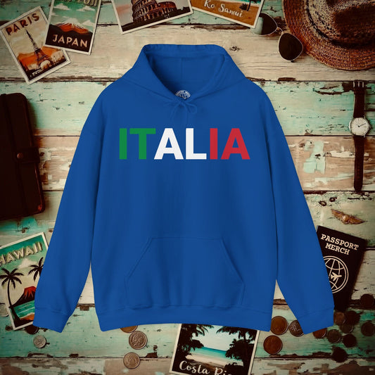 Italia Patriotism Italy Letter Flag Hoodie Royal / S