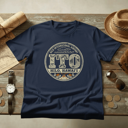 ITO, Hilo, Hawaii Vintage Airport Code T-Shirt