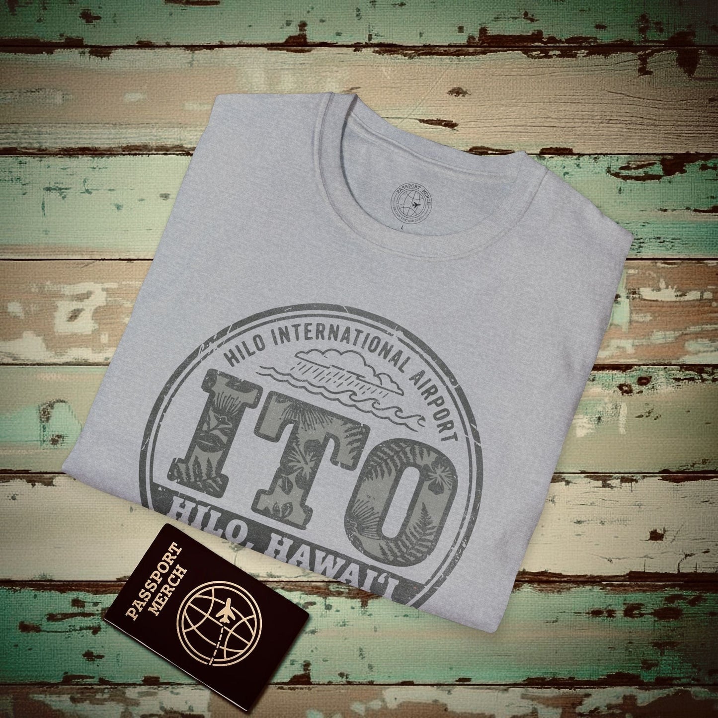 ITO, Hilo, Hawaii Vintage Airport Code T-Shirt Sport Grey / S