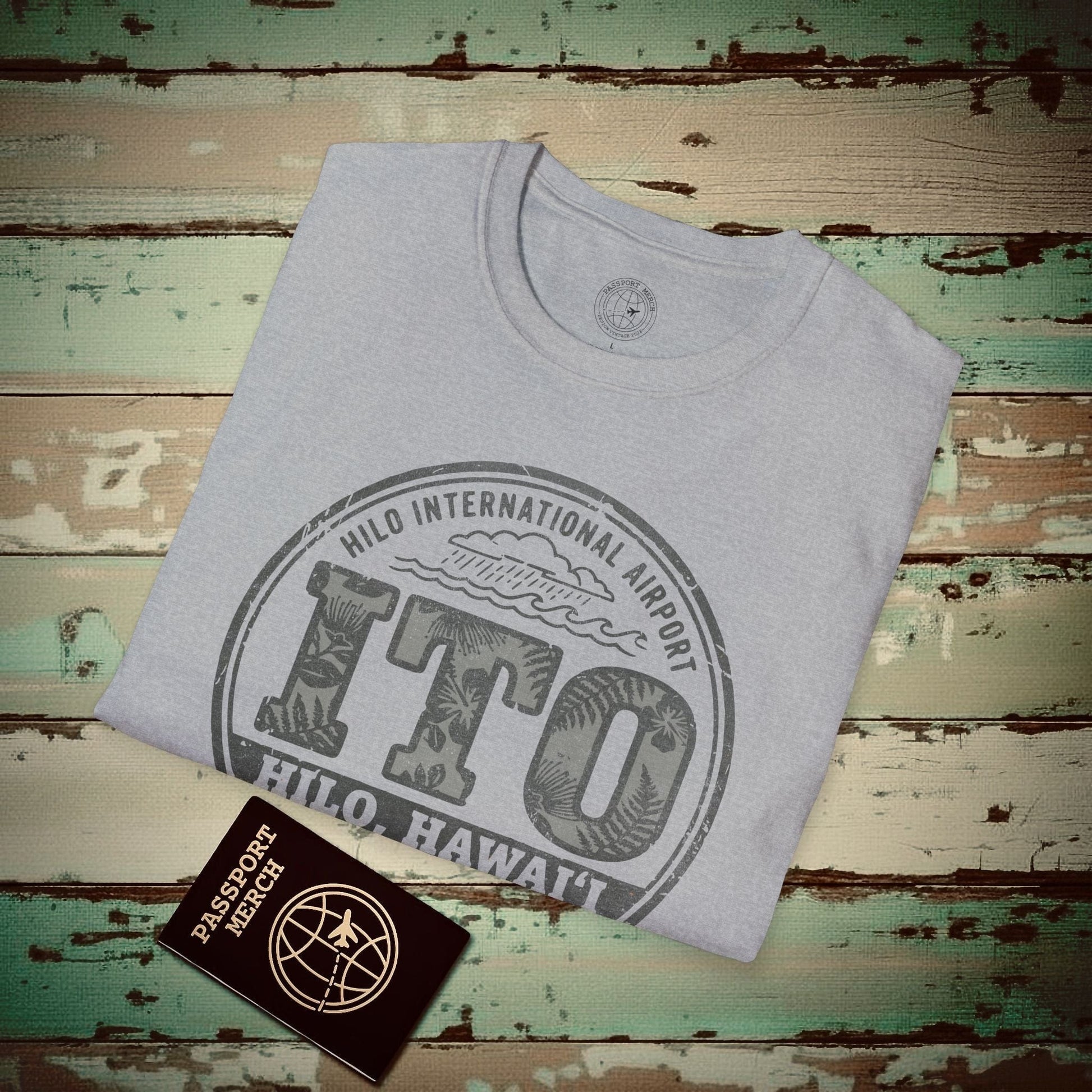 ITO, Hilo, Hawaii Vintage Airport Code T-Shirt Sport Grey / S