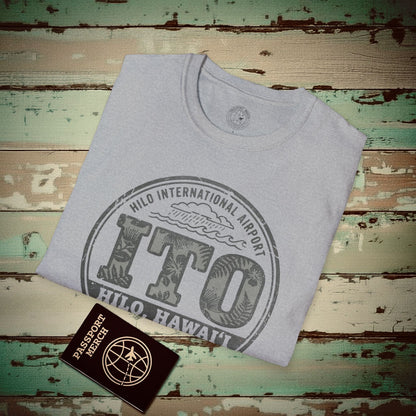 ITO, Hilo, Hawaii Vintage Airport Code T-Shirt Sport Grey / S