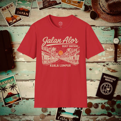 Jalan Alor Kuala Lumpur Malaysia (Vintage Urban) T-Shirt Red / S