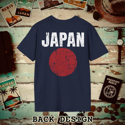 Japan Vintage Flag Back Print T-Shirt Navy / S