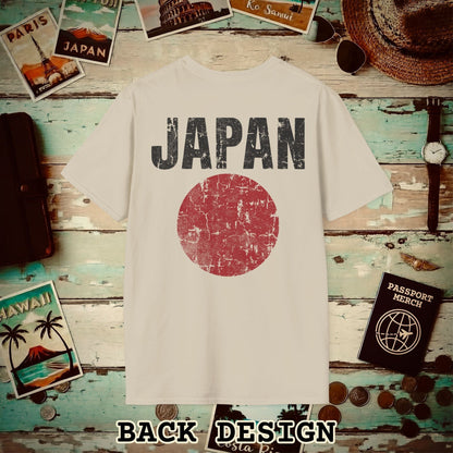 Japan Vintage Flag Back Print T-Shirt Sand / S
