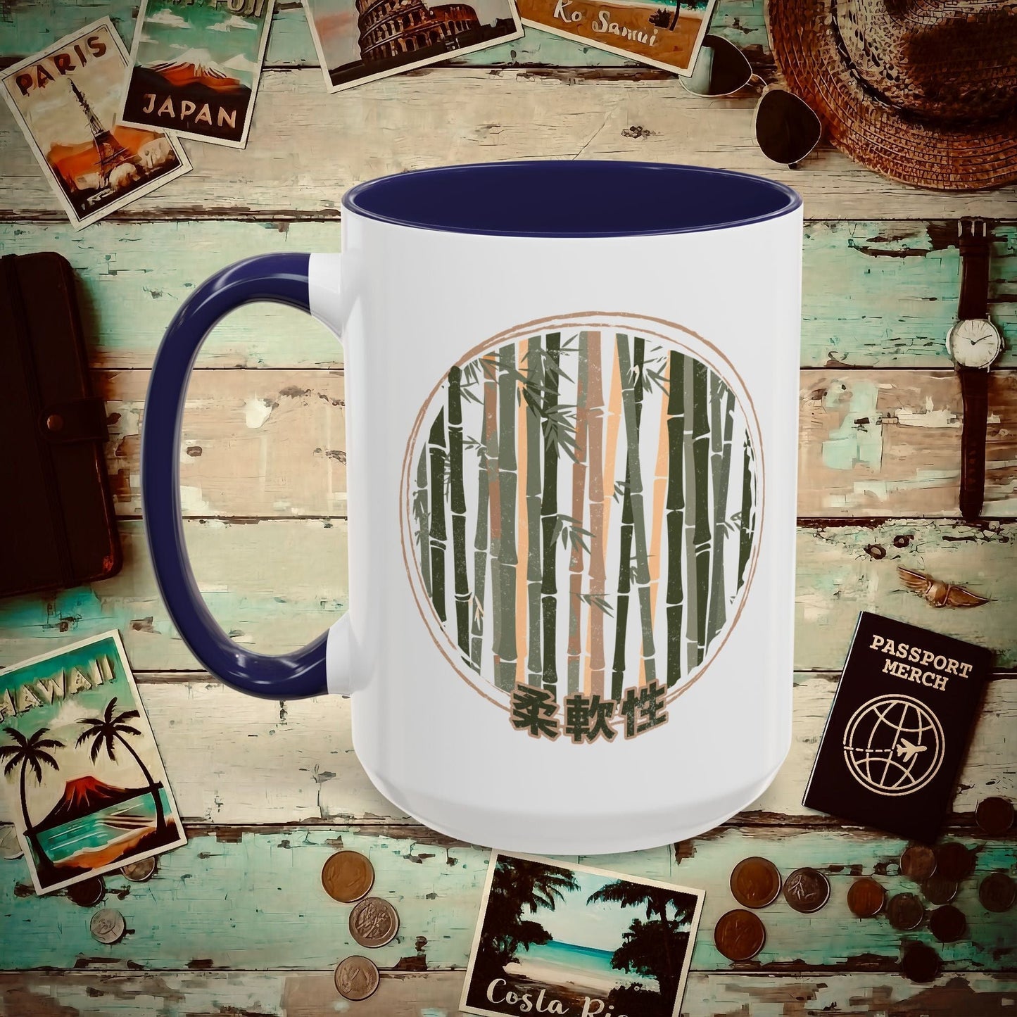 Japanese Jūnansei (Flexibility) Bamboo 15oz Mug Navy / 15oz