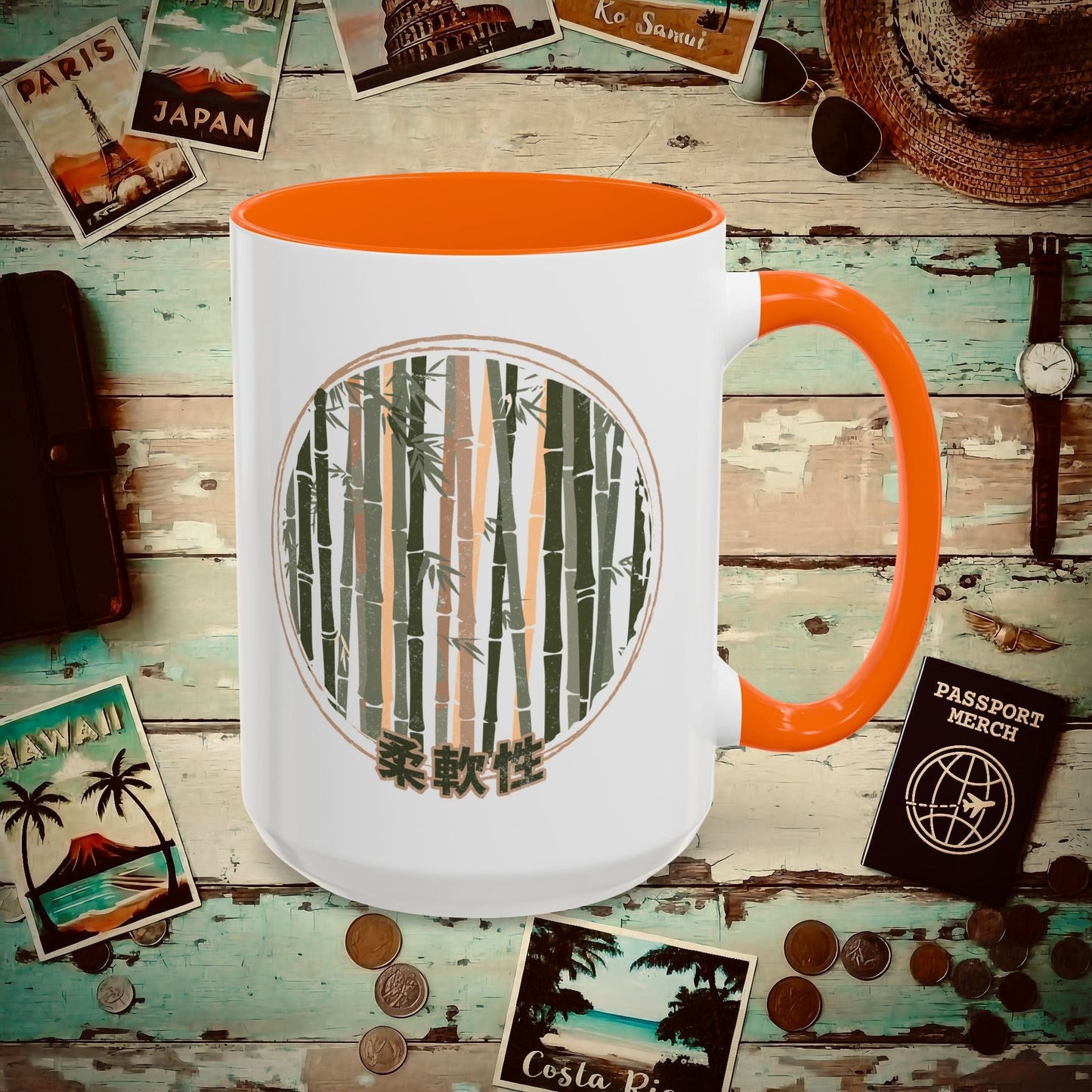 Japanese Jūnansei (Flexibility) Bamboo 15oz Mug Orange / 15oz