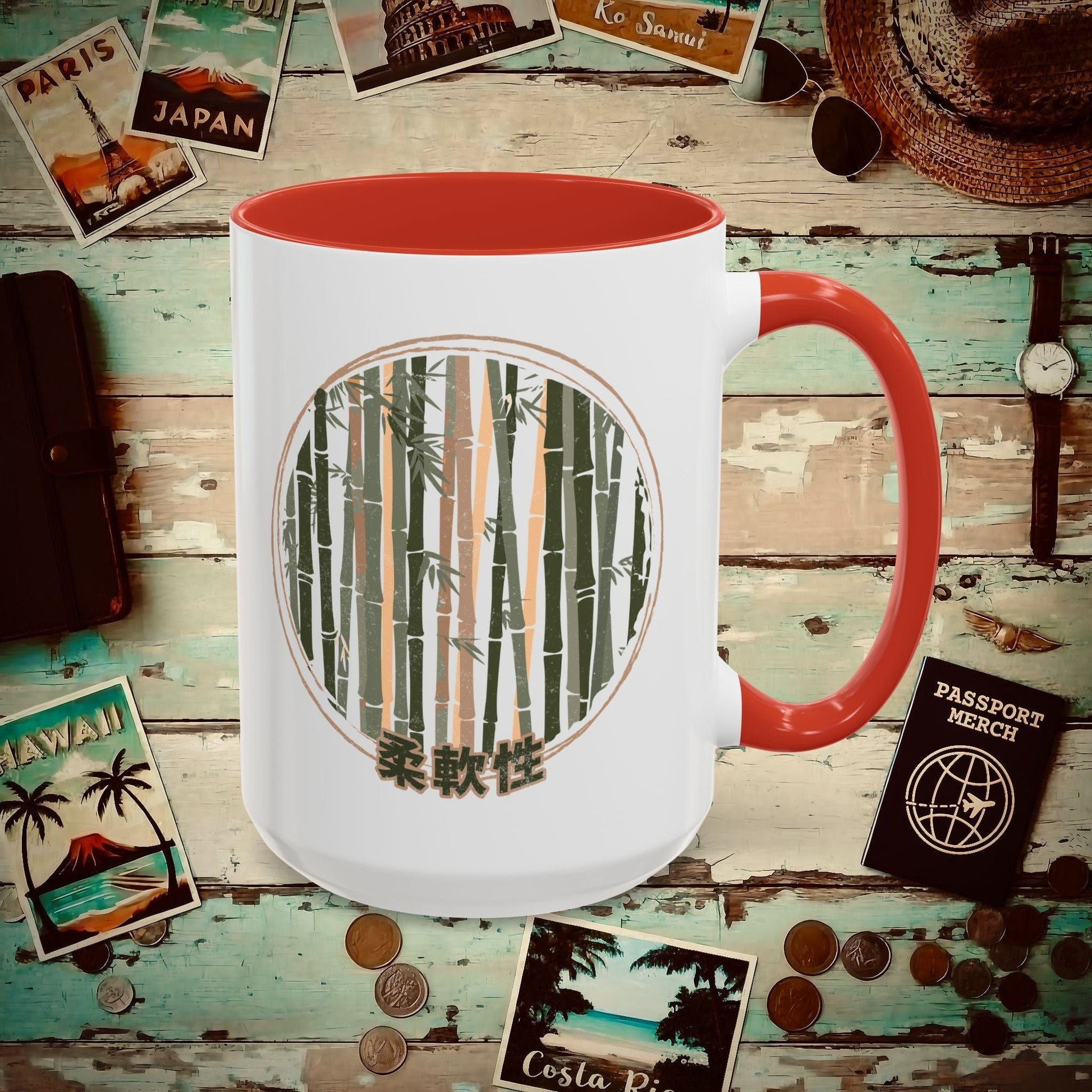 Japanese Jūnansei (Flexibility) Bamboo 15oz Mug Red / 15oz